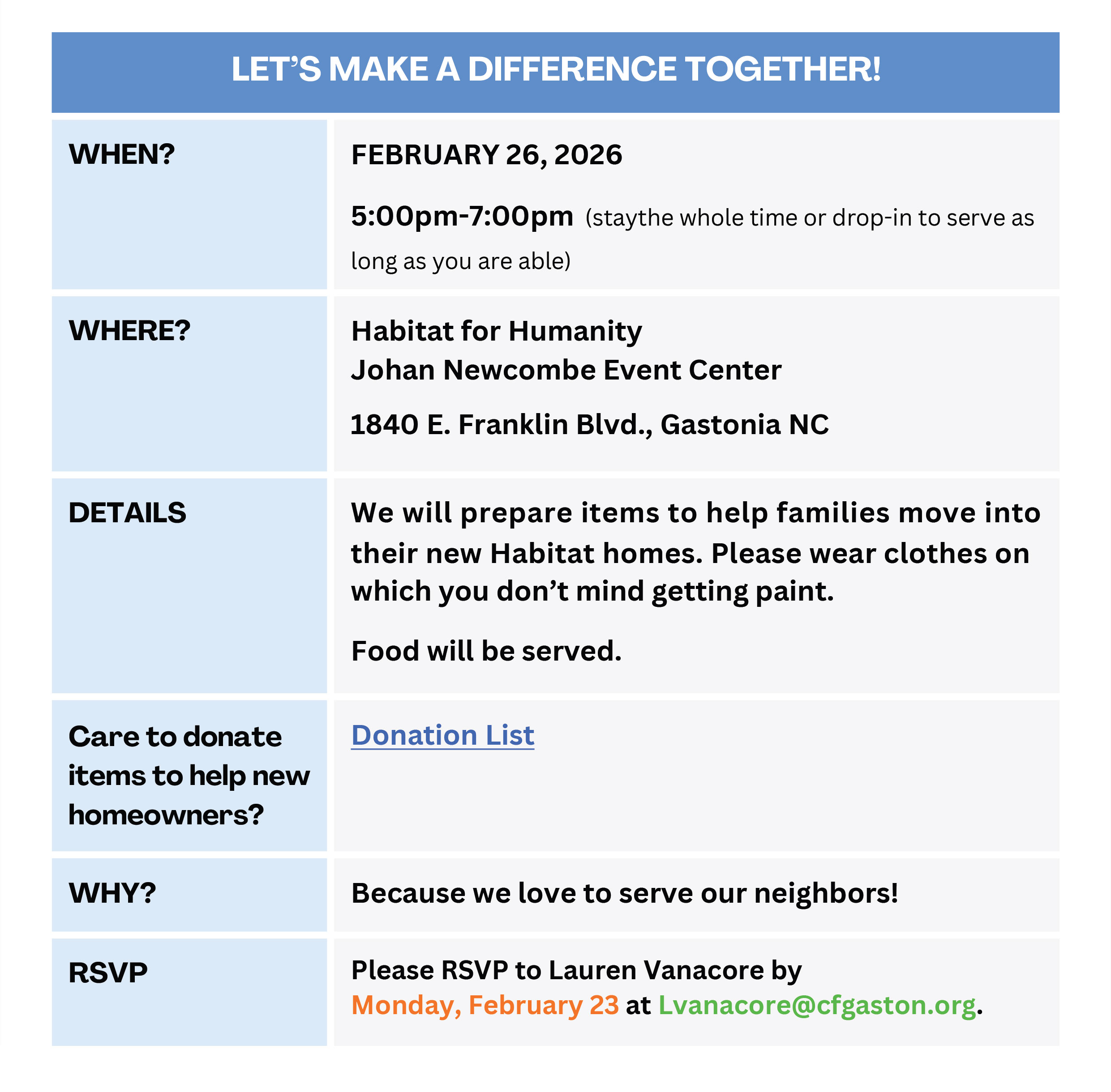 Next Gen Family Service Night February 2026 details